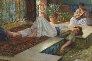 Ferdinand Max Bredt Leisure of the odalisque painting
